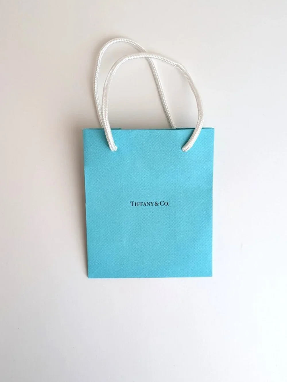 Authentic Tiffany & Co. Mini Blue Shopping Gift Bag (5